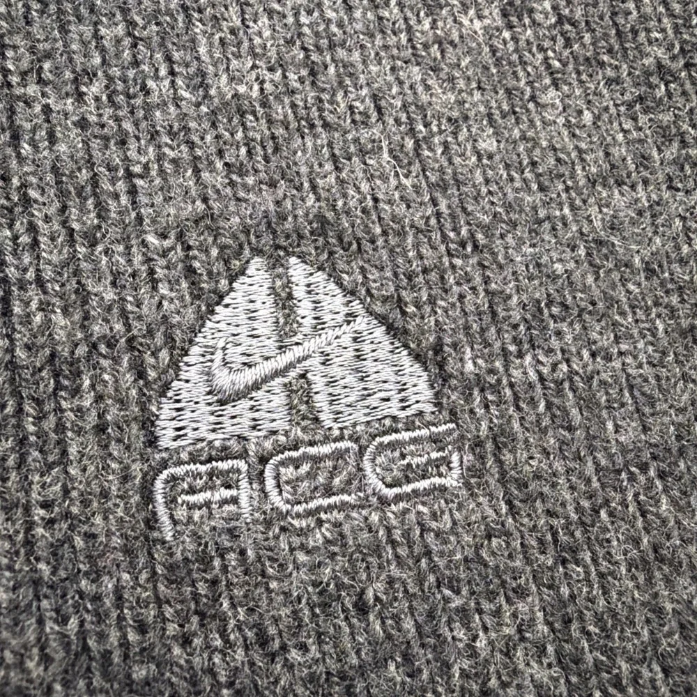 MEN'S NIKE ACG 1/4 ZIP‎ Gray Lambs Wool Sweater Size XL Pullover